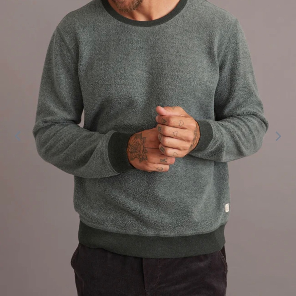Marine Layer Fleece Out Crew Sweatshirt Ponderosa Pine Green Medium